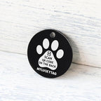 MYLUCKYTAG QR Code Stainless Steel Personalized Dog ID Tag, Engraved Dog Collar Tag, Digital Pet Profile, Pet Location Alert Email