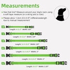 Reflective Dog Collar, Soft Neoprene Padded Nylon Pet Collar with Quick-Release Buckle, No-Choke Design Adjustable for Puppy Dogs,Green,XS