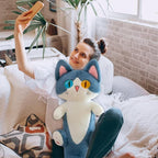 FANGYU Cute Plush Cat Toy, Soft Stuffed Cat Pillow, Kids Shark Gifts (130cm/51.1in)