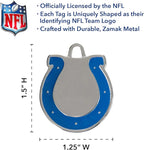 NFL Indianapolis Colts Engraving 32 Team Logo Pet ID Tags - Personalized Dog & Cat Tags with 3 Lines of Custom Text - Stainless Steel ID Tracking Tags