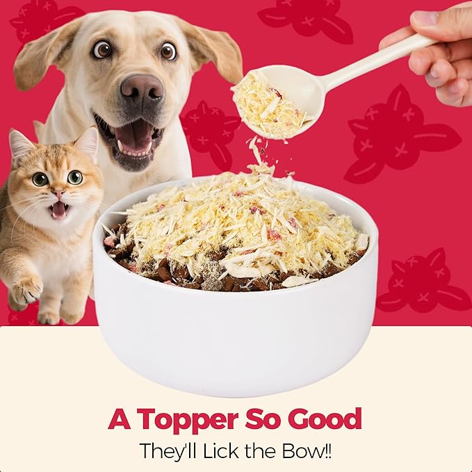 Wellix Dog & Cat Food Topper - Cranberry Treats Freeze Dried Egg Yolk & Chicken Flavor Low Calorie - Support Kidney Bladder & Urinary Health - Healthy Cat Treats for Indoor Cats