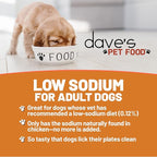 Dave's Pet Food Restricted Sodium Diet for Dogs, Chicken Pate Recipe, 13.2 oz Canned Dog Food, Case of 12
