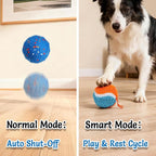 Interactive Dog Ball, Stimulating Dog Toys with 2 Outer Covers, Pet-Safe E-TPU Material, Anti Boredom Automatic Bouncing Ball, Type-C Rechargeable Smart Pet Toy for Medium and Large Dogs
