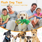 Dog Toys to Keep Them Busy, Plush Tug of War Interactive Rope Dog Toys, Squeaky Chew Toys for Small Medium Large Dogs