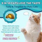 Cat Calming Treats, 500 Crunchy & Creamy Calming Chews for Cats, Natural Calming Cat Treats to Manage Stress & Anxiety, Tasty Calm Chews Supplement, Chicken Flavor
