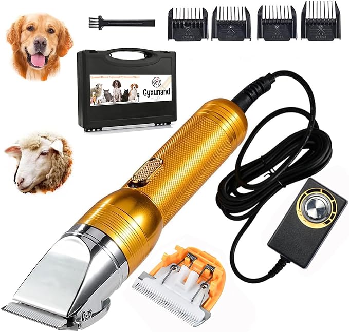 Electric Professional Dog Grooming Clippers, Powerful Sheep Shears Pet Grooming Clippers for Heavy Duty Hair,Horses Cat Farm Livestock Fur Carpet Trimmers Shaver for Thick Coats