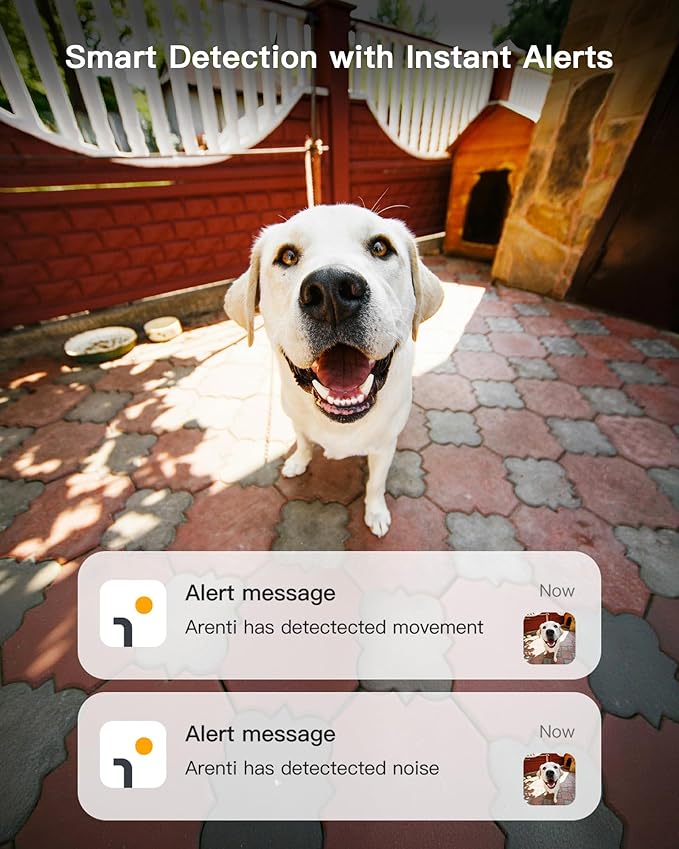 ARENTI 5G 4MP Pet Camera, No Subscription Indoor Security Camera for Dog/Cat/Baby, Free Phone App, Dual-Band WiFi, Auto Tracking, Super Night Vision, 2-Way Talk, 64G Local Storage(P2Q 64G 1PC)