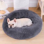 Dog Bed for Small Medium Large Dogs, 24 inch Calming Dogs Bed, Washable-Round Cozy Soft Pet Bed for Puppy and Kitten with Slip-Resistant Bottom