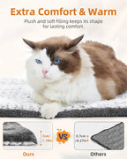 2-Pack Self Warming Cat Bed 24 x 18 in - Cat Beds for Indoor Outdoor Cats and Dogs, Machine Washable Cat Heating Pad, 3cm/1.18in Thickened Pet Heating Pad for Cats & Dogs