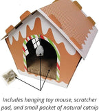 Midlee Gingerbread Christmas Cat Scratcher House