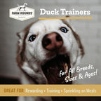 Farm Hounds - Duck Trainers - Premium Natural Jerky for Dogs - Made from 100% Humanely Raised Duck - Easy-Break - Great for Training & Treats - No Added Fillers - Made in USA - 4.5 oz - 2 Pack