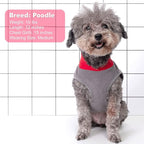 cyeollo 2 Pack Dog Fleece Sweater Stretchy Sweatshirt with Reflective Stripe Pullover Soft Jacket Pet Clothes Dog Sweaters for Small Dogs Cats Grey & Red