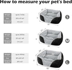 INVENHO Small Dog Bed Rectangle Washable Orthopedic Soft Calming Sleeping Durable Pet Cuddler with Anti-Slip Bottom