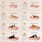 EHEYCIGA Orthopedic Dog Bed for Small Dogs, Waterproof Memory Foam Small Dog Beds with Sides, Non-Slip Bottom and Egg-Crate Foam Medium Pet Couch Bed with Washable Removable Cover, Dusty Pink