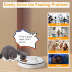 Automatic Cat Feeder, 6 Meal Timed Pet Dispenser Easily Programmable &Easy to Clean, Auto Feeder for Cats/Small Dogs(Black)