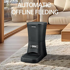 DOGNESS 9L Dog Feeders for Large Dogs, Automatic Dog Feeder with Timer Extra Large, Programmable Auto Pet Food Dispenser Feeder, Portion Control, Voice Recording, Battery and Plug-in Power (Black)