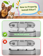 Dog Water Fountain Stainless Steel, 410oz/3.2Gal/12L Large Pet Water Fountain for Dogs, Dog Water Bowl Dispenser with Water Level Window & LED Light, Super Quiet for S-L Dogs and Multi-Pet (Filters)