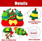 Christmas Hide and Seek Dog Toys, Squeaky Interactive Puzzle Dog Toys for Boredom and Stimulation, Dog Enrichment Toys for Small and Medium Dogs (Christmas Trees, Pack of 6)
