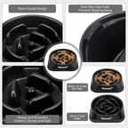 Slow Feeder Dog Bowls for Healthy Eating, Non-Slip and Anti-Choking Design, Reduces Bloating & Overeating for Medium Dogs and Cats, Easy to Clean