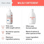 Pure Wild Alaskan Salmon Oil for Dogs - 16 oz. Pump Cap - Toxin Free Dog Fish Oil Rich in Omega-3 and 6, Vitamin D, EPA, and DHA for Healthy Skin and Coat - Pink, COHO, and Sockeye Salmon