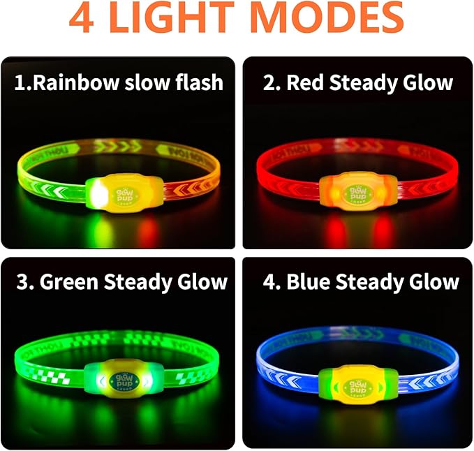 LaRoo LED Light Up Dog Collar, Multi-Color Glowing Safety Pet Collar, USB Rechargeable, Adjustable, Night Walk High Visibility Collar Safety Dog Light for Small Medium Dogs(Pink)