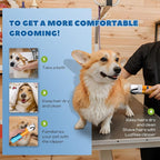 Dog Clippers for Grooming Cordless 400W with Rechargeable 5h-Standby Battery, Low Noise < 50db, Heavy-Duty Pet Hair Shaver Kit, with 2 Sharp & Detachable Blades of 3MM&6MM, Blue