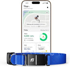 Fi Series 3+ Smart Dog Collar - GPS Dog Tracker and Activity & Fitness Monitor, Waterproof, LED Light, Escape Alerts, Nationwide Coverage [Free 6 Month Membership] (Blue, Medium)