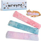 3Pcs Leopard Print Cat Kicker Toy with Organic Catnip - Durable Chew Pillow for Indoor Cats, Plush Catnip Toys for Play & Calming, Soft Cat Bed Stuffing (Solid Color)