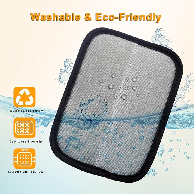 Pet Hair Removal Glove, 2 Pcs Upgraded Electrostatic Pet Hair Remover Gloves for Furniture Couch Carpet Curtain Car Seat, Reusable Dog Cat Grooming & Shedding Tool with FREE Steel Comb & Toothbrush