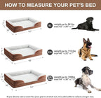 Orthopedic Dog Bed for Large Dogs, Egg Crate Foam Bed for Large Dogs, Equipped with Removable Waterproof Pillow Cover and Anti-Slip Bottom, Pet Bed