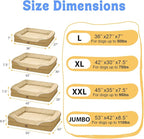 Washable Orthopedic Large Dog Bed - XL Large Dog Bed with Removable Bolsters Cover Foam Support Big Dogs Beds Non-Slip Bottom & Waterproof Pet Beds