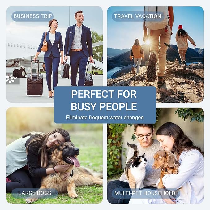 Pet Water Dispenser for Large Dogs and Multi-Pet, 3 Gallon Dog Water Bowl Dispenser, Basic Automatic Gravity Dog Cat Water Feeder, Large Capacity Pets Drinking Fountain, BPA-Free