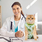 Avont Cat Recovery Suit - Kitten Onesie for Cats After Surgery, Cone of Shame Alternative Surgical Spay Suit for Female Cat, Post-Surgery or Skin Diseases Protection -Avocado(S)