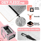 Cat Carrier 20lbs Top Open/Soft Sided Small Pet Dog Travel Carrying Crate/Collapsible Puppy Transport Carry Bag/Sturdy Pet Cages Chihuahuas Mini Dog 10lbs Pink