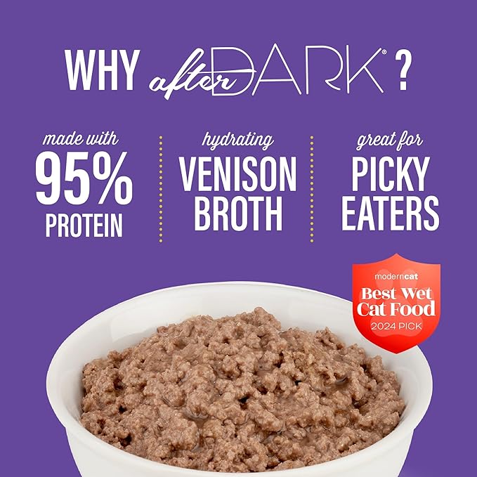 Tiki Cat After Dark Pate Wet Cat Food, Wild Venison & Beef Liver, 3 oz. Cans (12 Count)