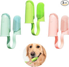 3 Pack Finger Toothbrush Kit for Easy Teeth Cleaning, Double-Finger Toothbrush Dental Care for Puppies, Cats and Small Pets