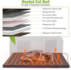 GUTINNEEN Heated Cat House for Outside Outdoor Cat House Insulated Weatherproof Feral Cat Shelter with Heater and Insulated Liner