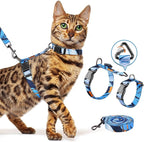 Halypet Cat Harness and Leash Set, Escape Proof [3 in 1 Adjustable & Lightweight] Cat Harness, Safe Kitten Harness for Cats Comfortable Soft, Easy to Wear, Walking Outdoor Travel, Small