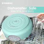 Pawaii Stainless Steel Dog Bowl with Non-Slip Rubber Base & Double Wall Insulation - Durable Design | Includes ID Tag | Dishwasher Safe Food & Water Bowl for All Dogs (68oz)