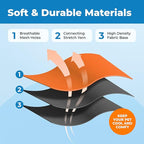 Voyager Escape-Proof Step-in Lock Cat Harness & 5ft Neoprene-Handle Leash Set All-Weather Mesh with Reflective Stitching for Small to Large Cats by Best Pet Supplies, Black Trim-Orange (327), XXS