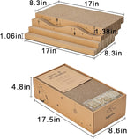 Cat Scratcher Cardboard Pad Scratch Box,4pcs Scratching Board for Indoor Cats,Reversible Durable with Catnip