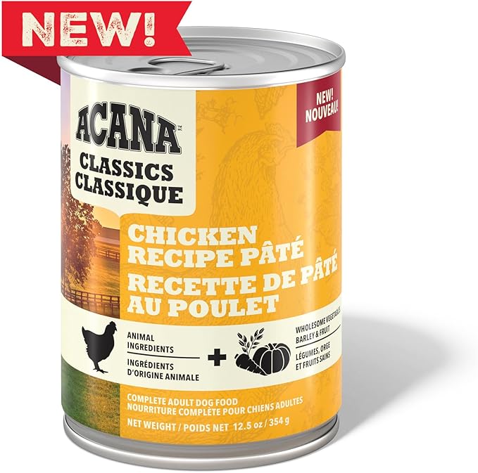ACANA Classics Pate Wet Dog Food Chicken Recipe 12.5oz Cans (12 Count)