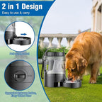 Dog Water Bottle Travel Bowl - 95oz Large Portable Dog Water Bowls Dispenser for Camping Essentials Hiking Traveling Beach Car Park Accessories, Leak Proof Pet Drinking Bottle Jug Bowls Dispenser