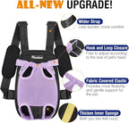 Pawaboo Pet Carrier Backpack, Adjustable Pet Front Cat Dog Carrier Backpack Travel Bag, Legs Out, Easy-Fit for Traveling Hiking Camping for Small Medium Dogs Cats Puppies, Extra Large, Purple