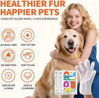 Pet Glove Wipes for Dogs and Cats, Cleaning & Deodorizing Grooming Gloves for Daily Care and Traveling, Dog Wipes Washing Gloves Rinse Free, 54 PCS