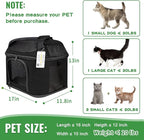 Large Cat Carrier for 2 Cats, Soft Side Carrier for Kitten Puppy, Collapsible Travel Dog Carrier TSA Airline Approved Cat Carrier Backpack for 20 lbs Pets,Black