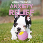 Long-Lasting Interactive Dog Lick Toy, Stuffable Dog Enrichment to Keep Dogs Busy, Wobbly Treat Dispensing Freezable Licking Toys, Food-Grade Safe (Pastel Purple,M)