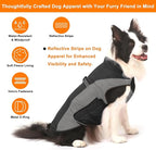 Warm Dog Winter Coat, Gimilife Dog Sweater Cold Weather Coats Waterproof Dogs Apparel Clothes Pet Jacket Padded Vest Outfit for Small Medium Large Dogs(Gray, M (14-25 LB | 14.96" Neck Girth))