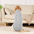 ROZKITCH Dog Winter Coat Soft Pullover Pajamas, Pet Windproof Warm Cold Weather Jacket Vest Cozy Onesie Jumpsuit Apparel Outfit Clothes for Small Medium Large Dogs Walking Sleep Grey 3XL