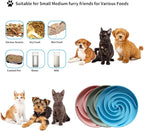 Slow Feeder Dog Bowls, Dishwasher Microwave Safe Silicone Puppy Puzzle Bowl with Non-Slip Design for Eating (Sky Blue)
